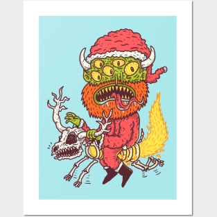 Alien Santa Posters and Art